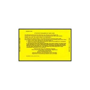 Used Car Lemon Law Sticker – 100pk – Car dealer supplies ...